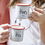 Personalised His And Hers Enamel Mugs, thumbnail 10 of 10