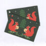 Christmas Squirrel Wrapping Paper, Squirrel Gift Wrap, thumbnail 2 of 3