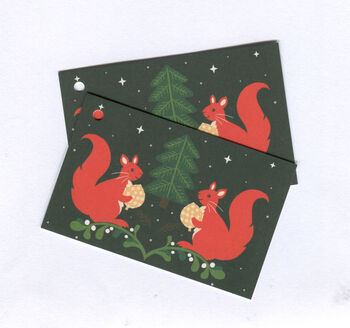 Christmas Squirrel Wrapping Paper, Squirrel Gift Wrap, 2 of 3