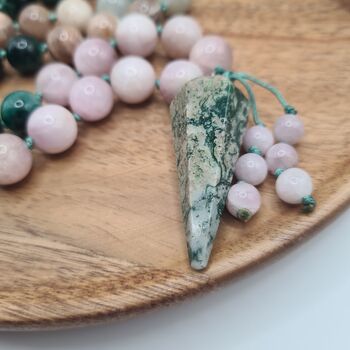 Crystal Mala Necklace With Malachite, 8 of 12