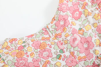 Edith Pink Floral Frill Dress, 4 of 9