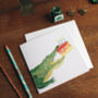 Croc And Cake Birthday Card, thumbnail 3 of 7