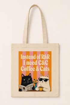 Coffee And Cats Tote Bag, 5 of 5