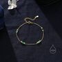 Emerald Green Baguette Cz Satellite Bracelet, thumbnail 3 of 10