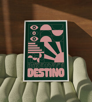 Destino Ibiza Club Print | Poster | Wall Art | Geometric | Dj | Clubbing | Patterned | Bauhaus | Print | House Music, 8 of 8