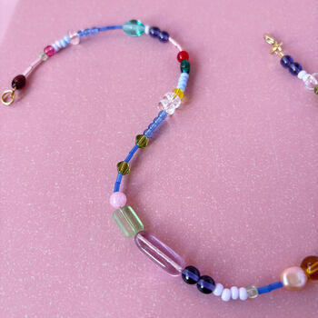 Multicolour Glass Beads Choker, 2 of 5