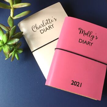 Personalised Recycled Leather Diary, 10 of 12