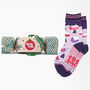 Ski Village Bamboo Socks Women's Christmas Cracker Hanging Tree Decoration, thumbnail 1 of 5
