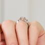 Platinum Lab Grown Round Brilliant Cut Diamond Engagement Ring, thumbnail 4 of 5