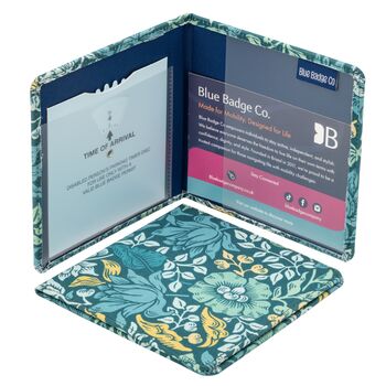 Blue Badge Permit Wallet In William Morris Mallow Teal, 5 of 6