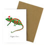 Christmas Dwarf Chameleon Greetings Card, thumbnail 2 of 6