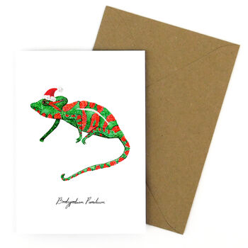 Christmas Dwarf Chameleon Greetings Card, 2 of 6
