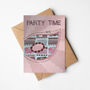 Vintage Pattern Harlequin Mask Card, thumbnail 1 of 2