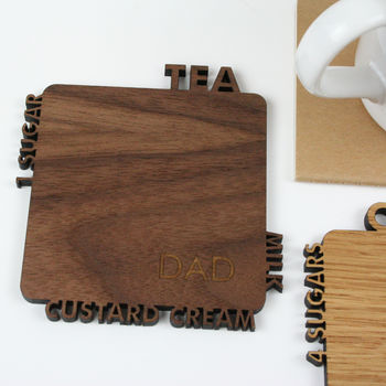 Personalised Tea Or Coffee Wood Coaster, 7 of 7