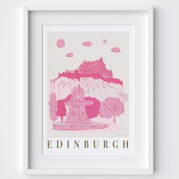 Edinburgh, Scotland City Skyline Scene Travel Print, 2 of 2