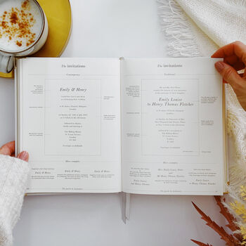 Navy Cotton Cloth Wedding Planner Book, 10 of 12