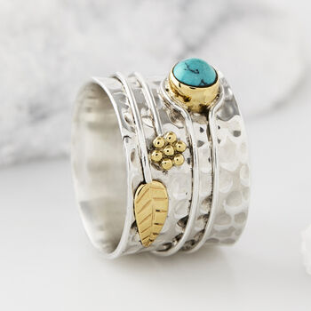 Secret Garden Turquoise Sterling Silver Ring, 2 of 10