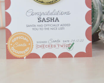 Personalised Nice List Medal, 4 of 5