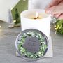 New Home Wreath Scented Christmas Candle With Lid, thumbnail 2 of 7