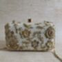 Gold Handcrafted Raw Silk Rectangular Clutch Bag, thumbnail 6 of 10