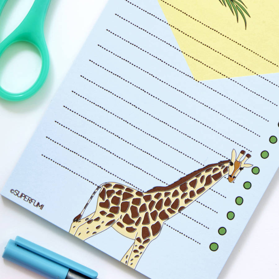 Magnetic things to do list pad with giraffe by superfumi 