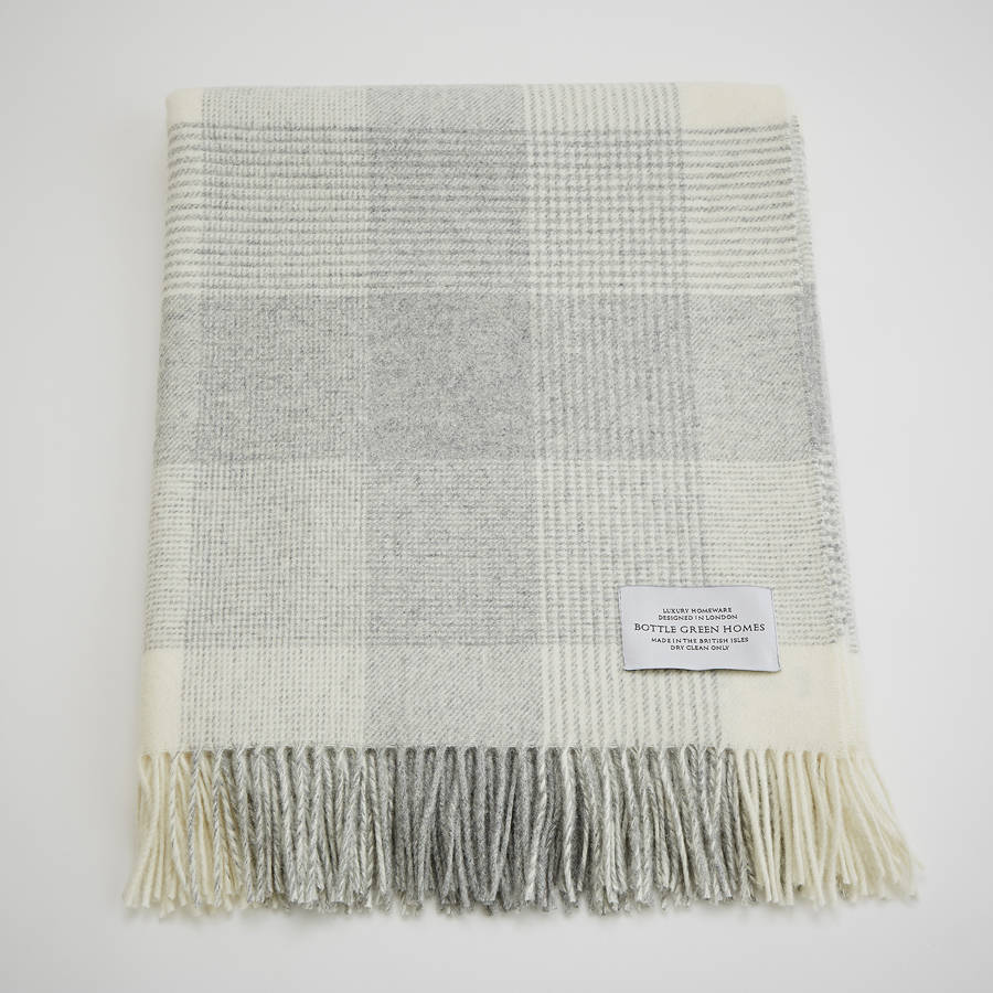 Light Grey Ombre Merino Lambswool Throw By Bottle Green Homes ...