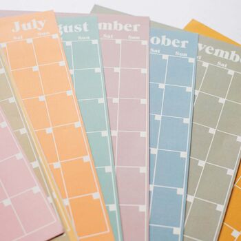 A4 Monthly Undated Wall Planner | 12 Pages | Pastels, 4 of 10