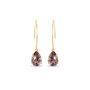 Amethyst Crystal Statement Threader Earrings, thumbnail 1 of 3