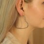 Boho Large Heart Geometric Hoop Earrings, thumbnail 2 of 12