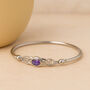 Sterling Silver Celtic Amethyst Bangle, thumbnail 1 of 7