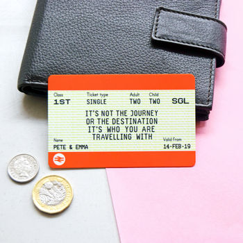 Personalised Train Ticket Wallet Keepsake, 2 of 5