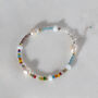 Rainbow Multicoloured Seed Bead And Pearl Bracelet, thumbnail 1 of 5