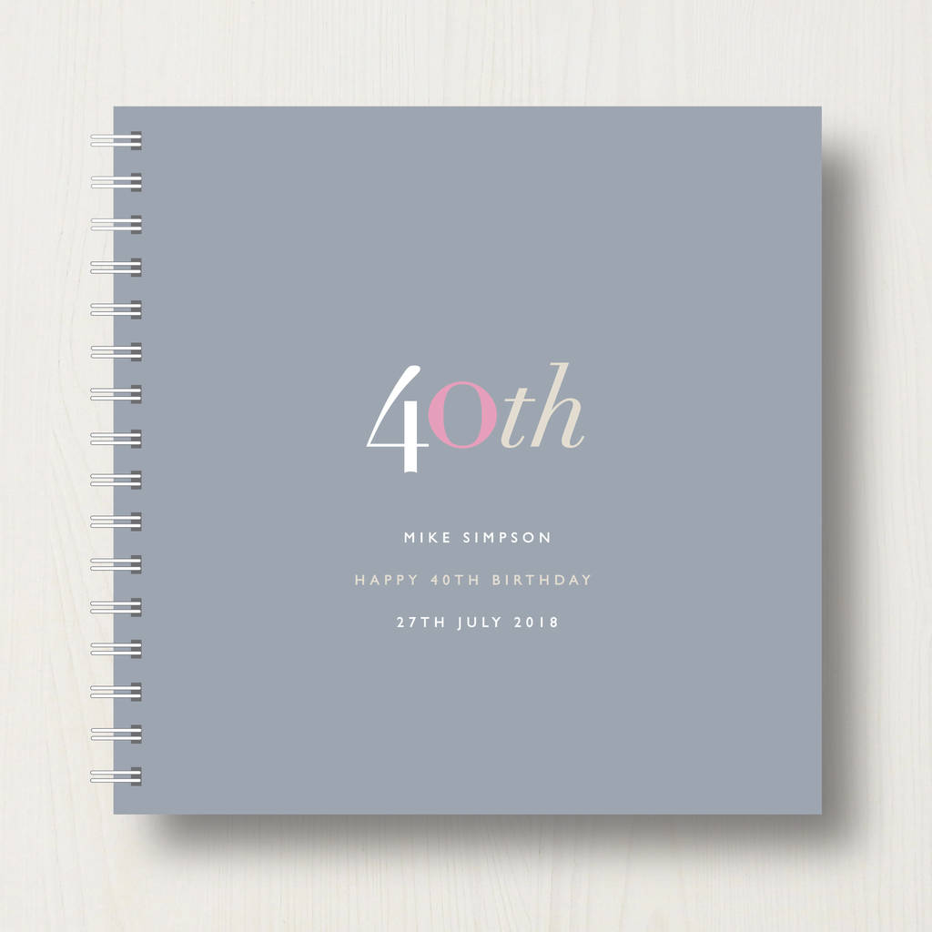 Personalised 40th Birthday Memory Book Or Album, 1 of 11