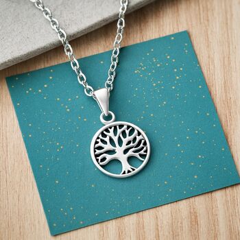 Sterling Silver Tree Of Life Pendant Necklace, 3 of 9
