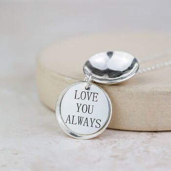 Sterling Silver Engraved Celestial Secret Locket, 3 of 4