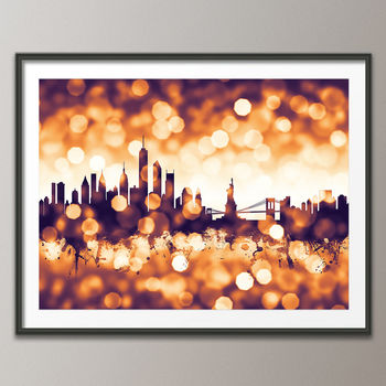 New York Cityscape Skyline Art Print, 4 of 5