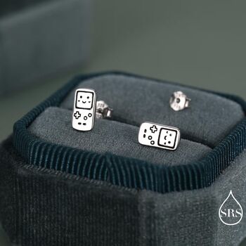 Retro Game Console Stud Earrings In Sterling Silver, 3 of 12