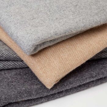 100% Pure Cashmere Throw Cloud Grey, 3 of 7