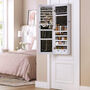 Full Screen Frameless Mirrored Jewelry Cabinet Armoire, thumbnail 2 of 6