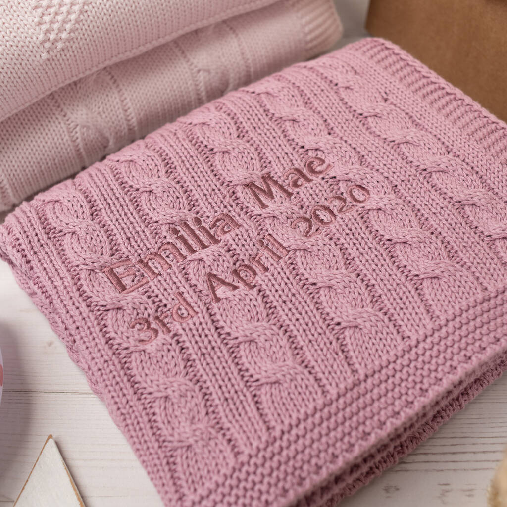 luxury girls dawn pink baby blanket by toffee moon