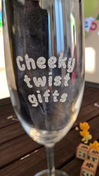 Personalised Champagne Flute Glass – Engraved Gift, 5 of 9
