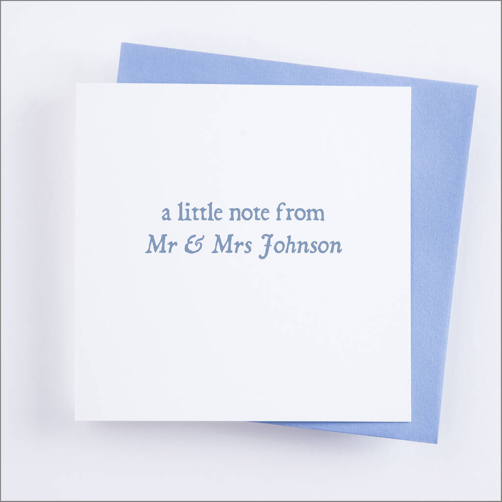 Single Or Pack Of Personalised 'Little Note' Cards D3, 1 of 5