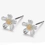 Flower Girl Sterling Silver Daisy Petal Stud Earrings, thumbnail 3 of 7