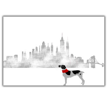 Springer Spaniel Dog In New York City Art Print, 2 of 2
