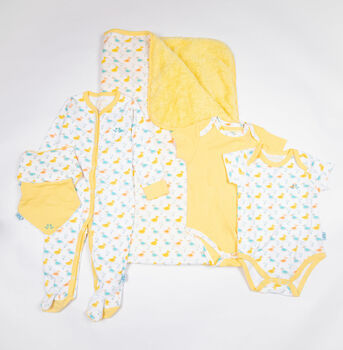 Little Ducks Luxury Sets For Baby In Organic Cotton, 2 of 8