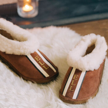 Sheepskin Slippers With Hand Painted Initials, 2 of 2