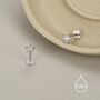 Sterling Silver Tiny Cz Star 16g Flat Back Stud Earrings UK, thumbnail 6 of 11