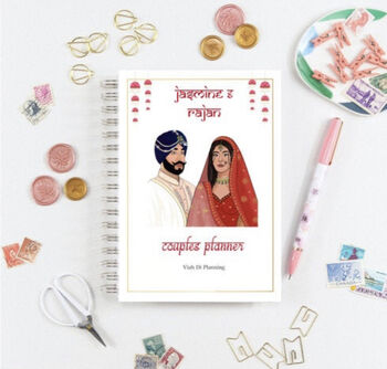 Personalised Couples Sikh Wedding Planner, 3 of 6