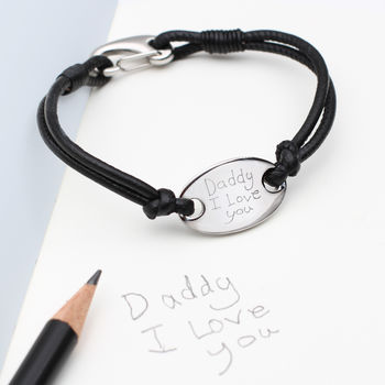 Handwritten Message Personalised Men's Bracelet, 2 of 4