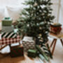 Christmas Green Gingham Luxury Wrapping Paper, thumbnail 3 of 6